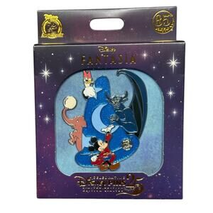 Disney Fantasia‎ 85th Anniversary Sorcerer Mickey Mini Jumbo Pin LE Chernabog